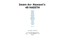 Tablet Screenshot of 40hadith.com